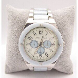 Women Aerpostale Quartz WR Analog 40mm Round Watch (H433) "New Battery"